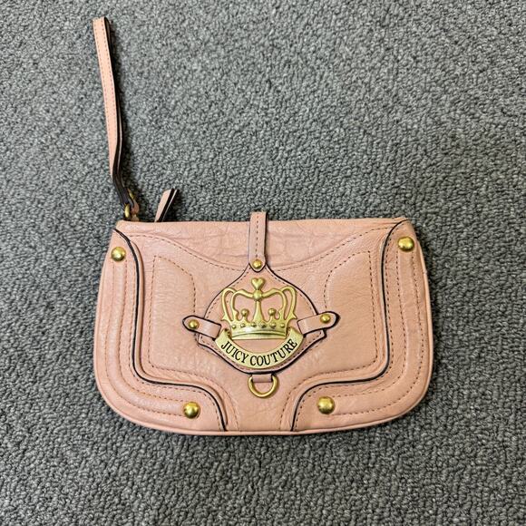 Juicy Couture Wristlet Rose Pink Purse Wallet Clutch - Picture 1 of 6